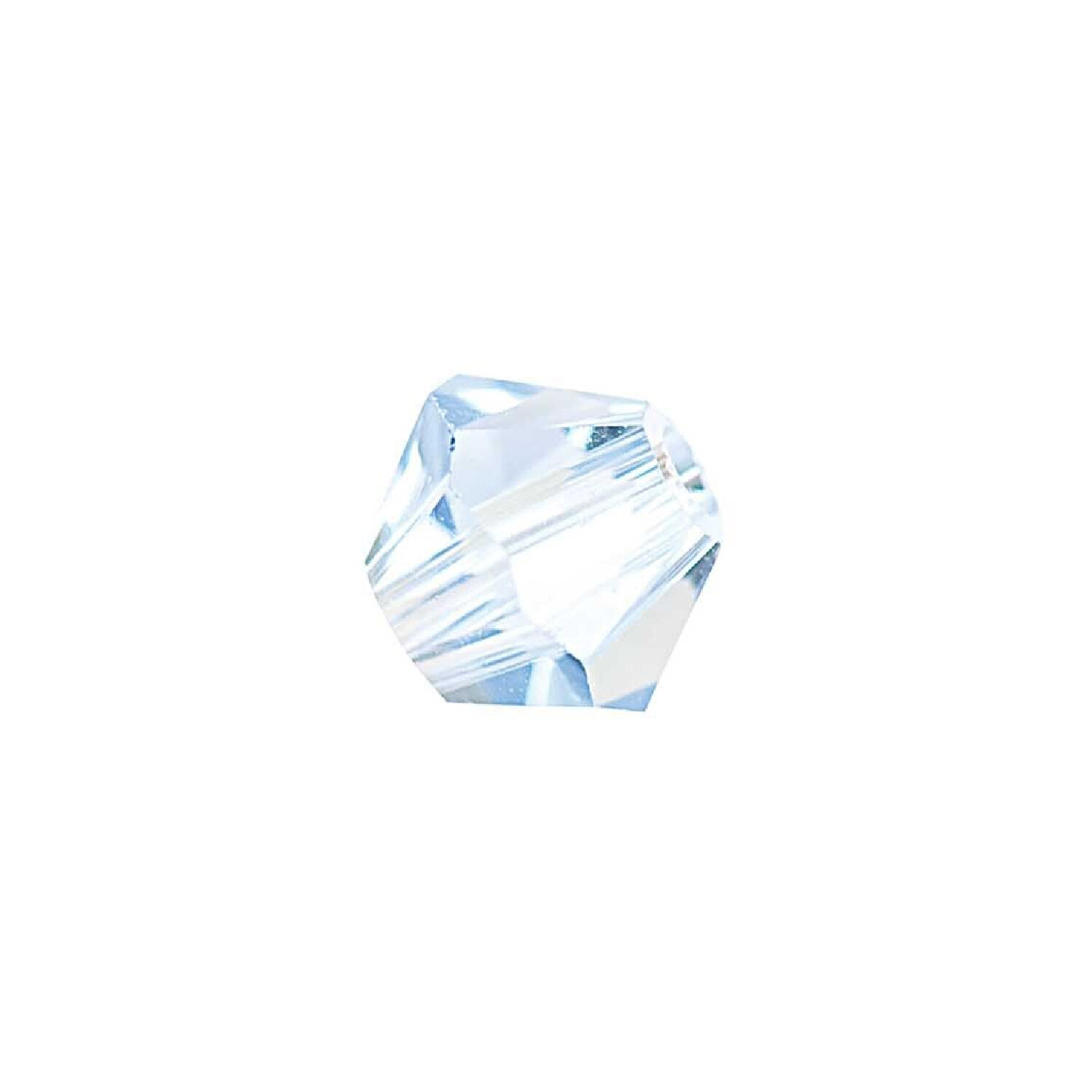 Glasschliff-Perlen Raute, 4 mm, 20 Stk, Aqua