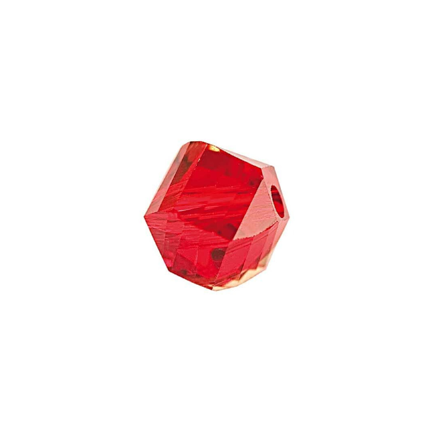 Glasschliff-Kandis Perle, 6 mm, 12 Stk, Rot