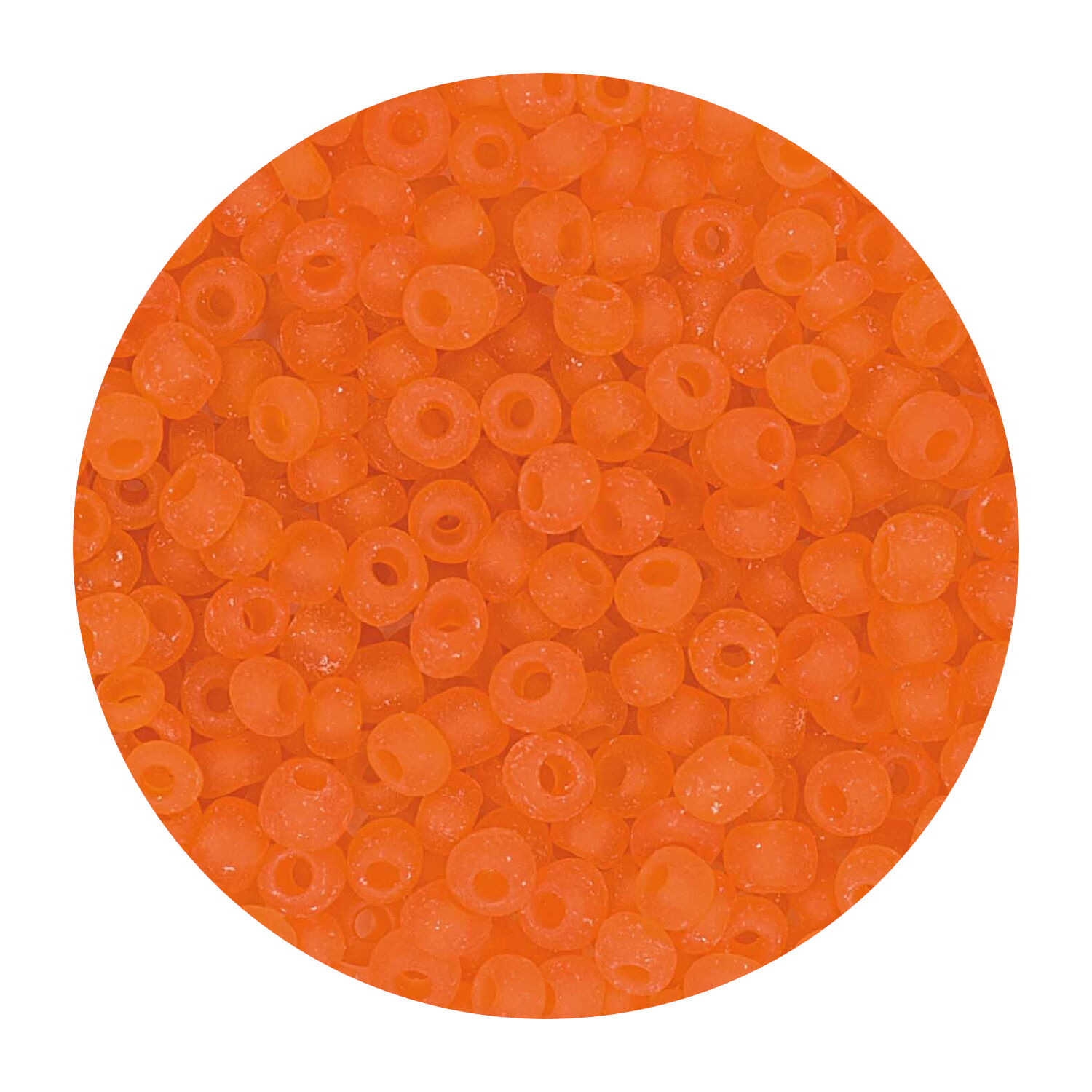 Rocailles-Perlen, 2 mm, 14 g, Orange Matt