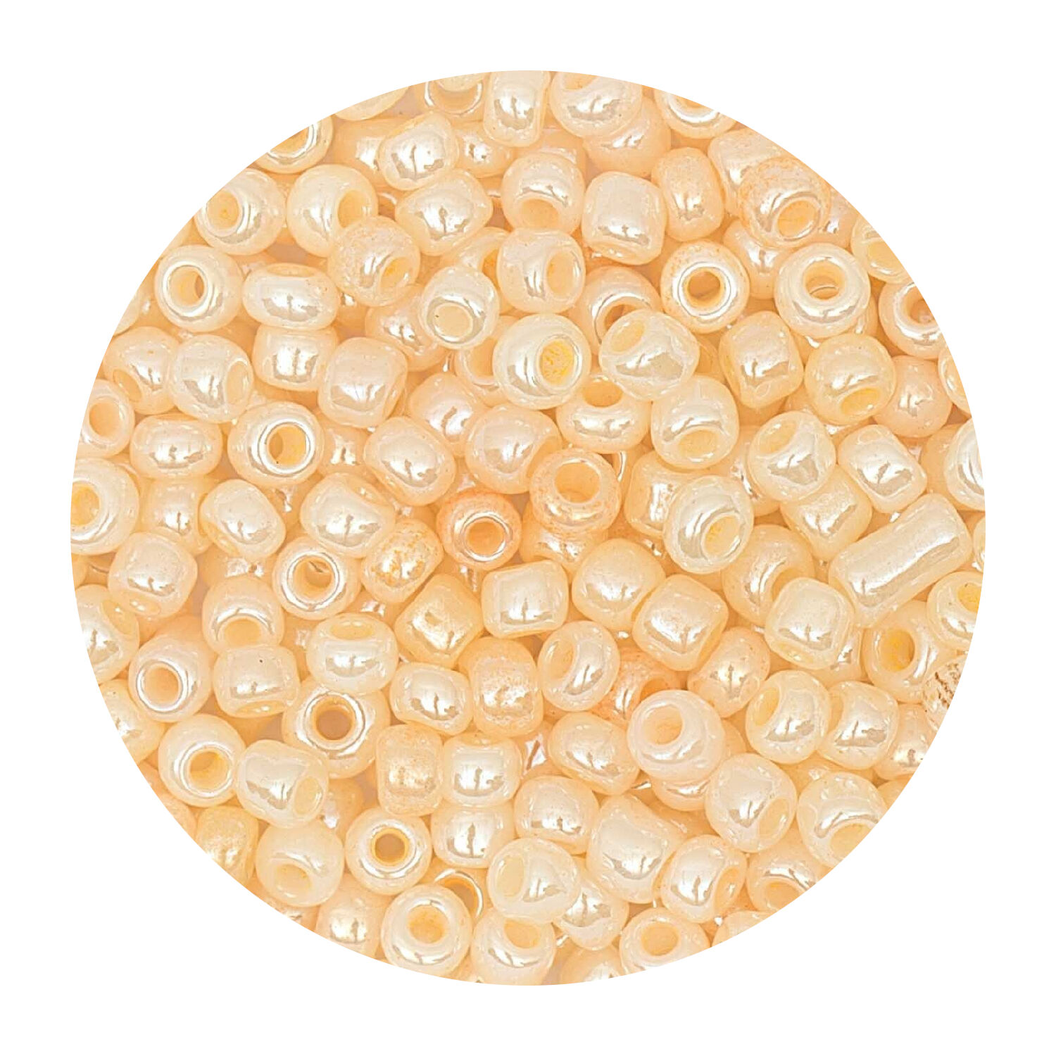 Rocailles-Perlen, 3,1 mm, 14 g, Hell Apricot