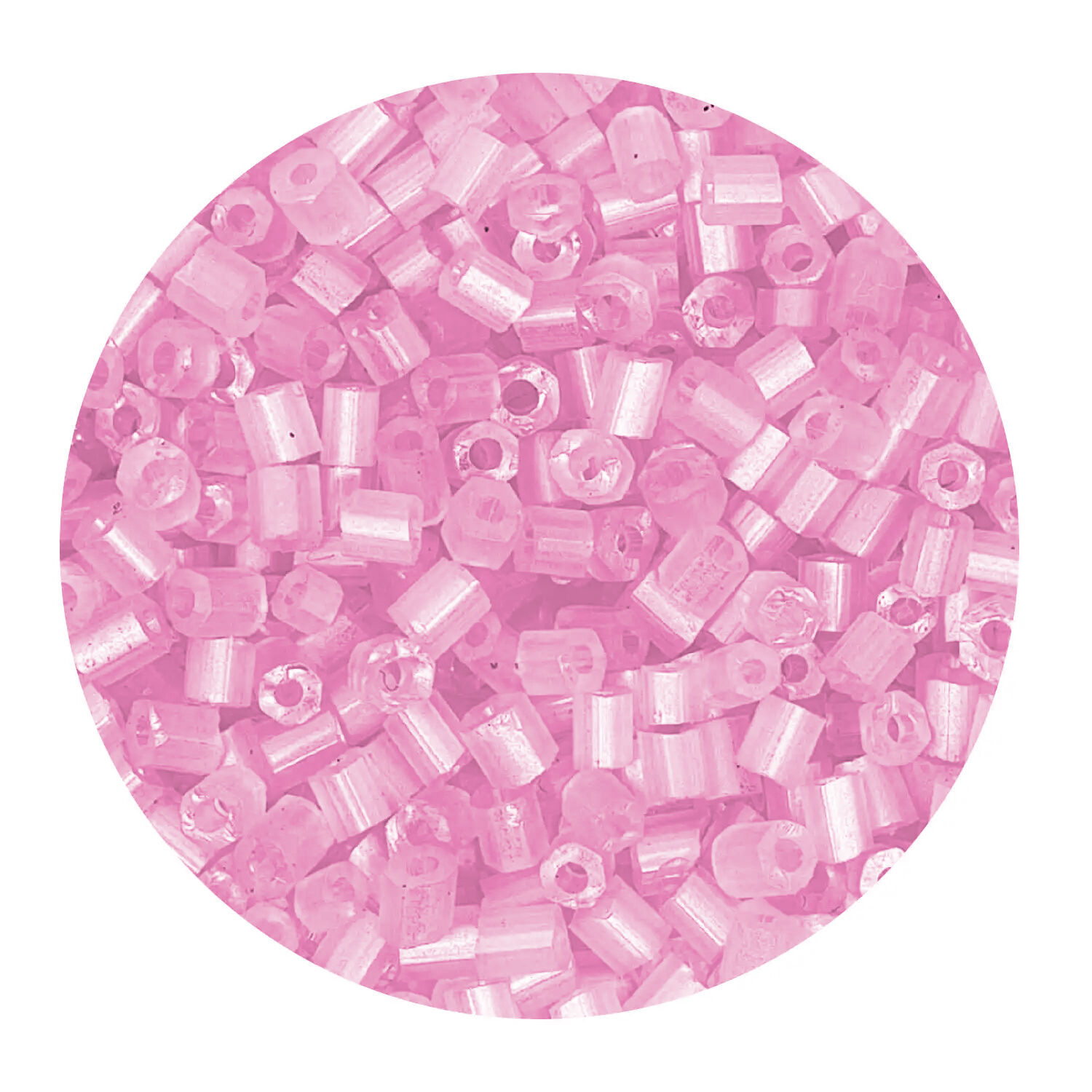 Rocailles-Perlen 2Cut, 2 mm, 14 g, Hellrosa