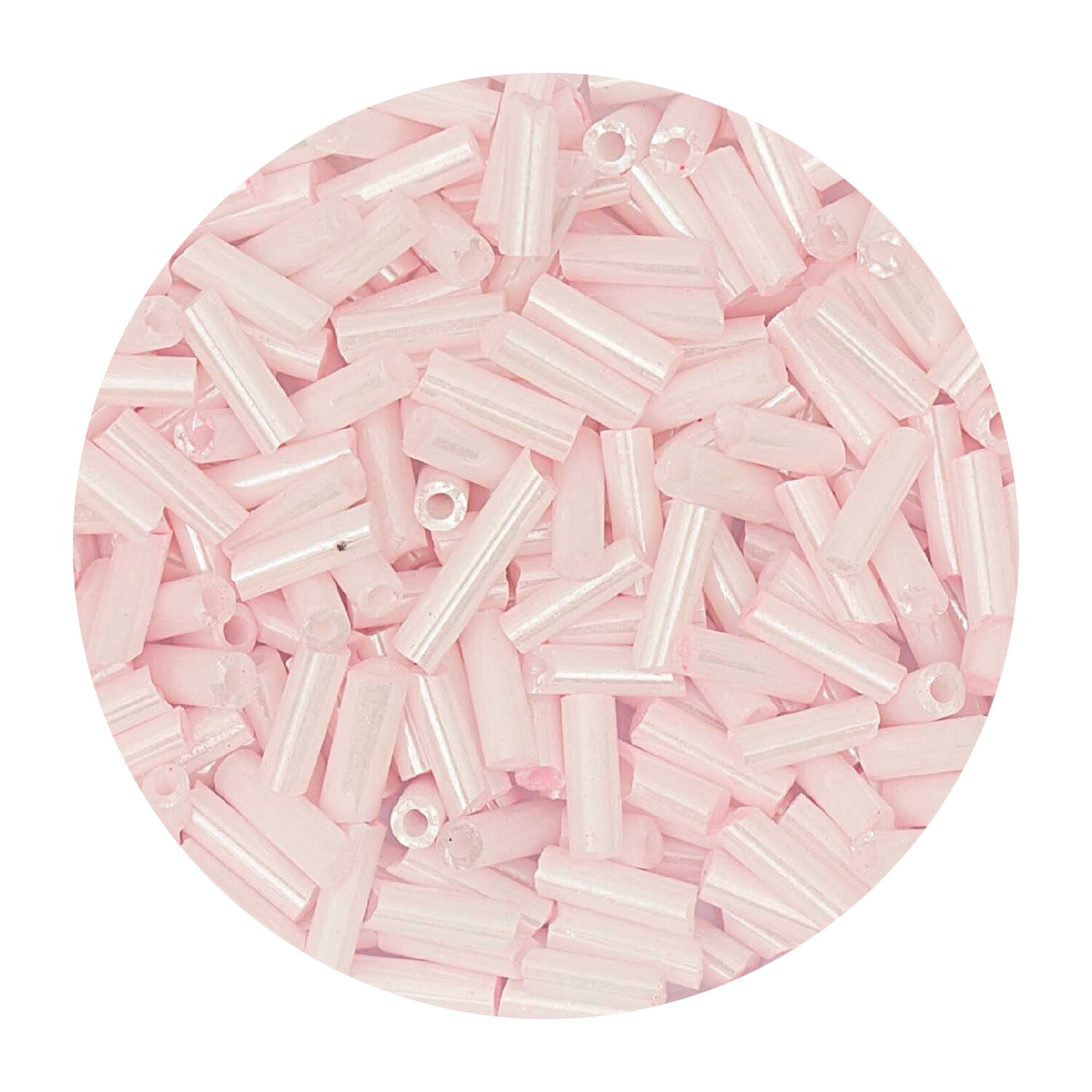 Rocailles-Perlen Stbchen, 6,75 mm, 14 g, Rosa
