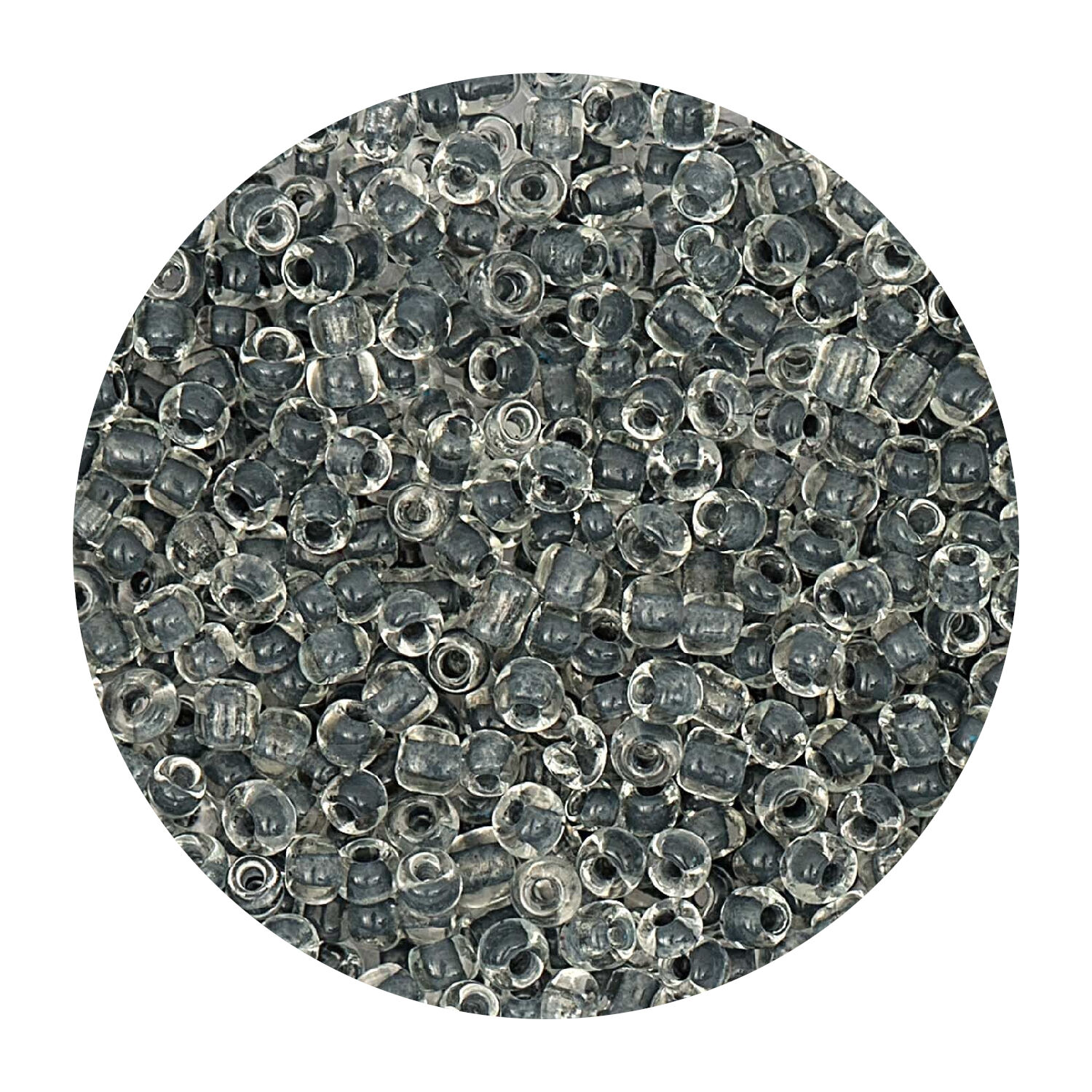 Rocailles-Perlen, 2 mm, 14 g, Transparent Blau