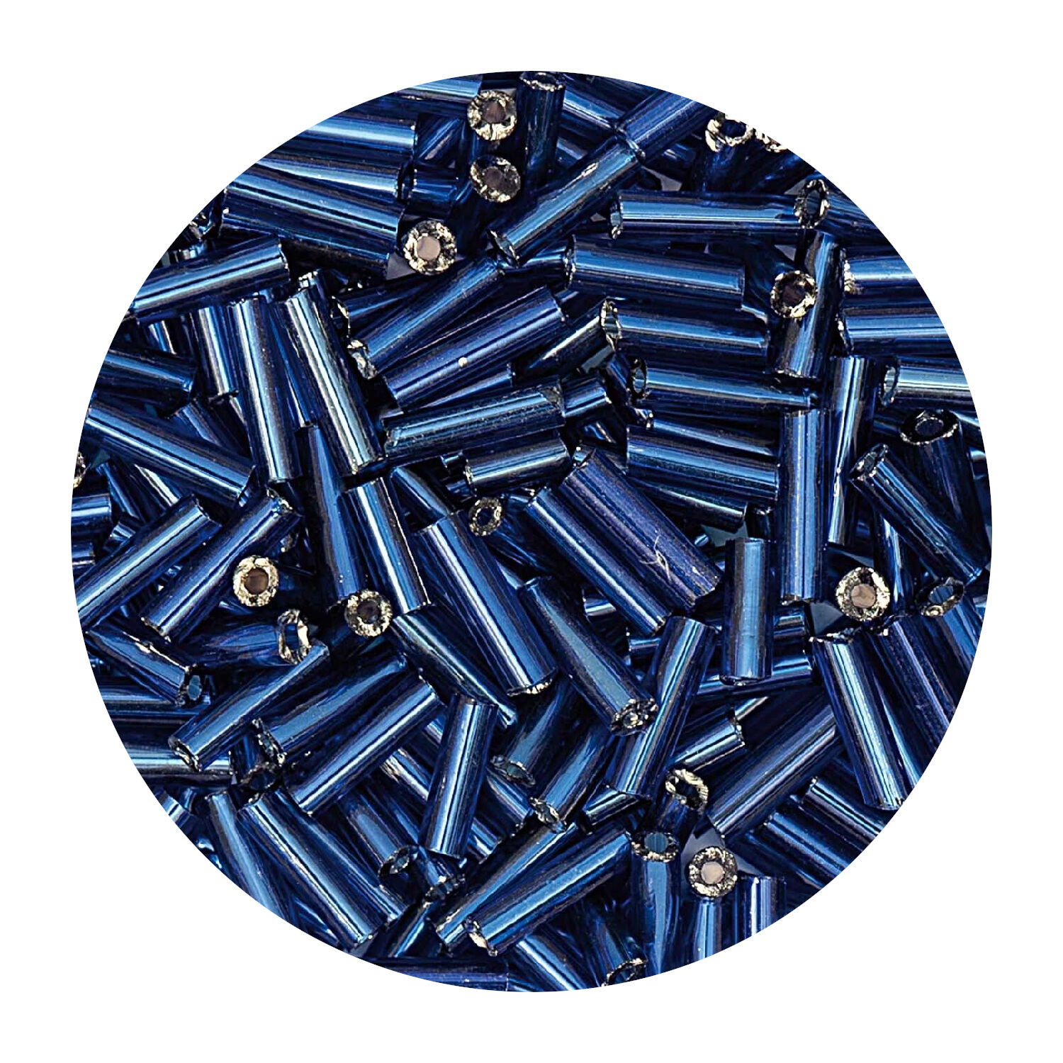 Rocailles-Perlen Stbchen, 6,75 mm, 14 g, Royalblau