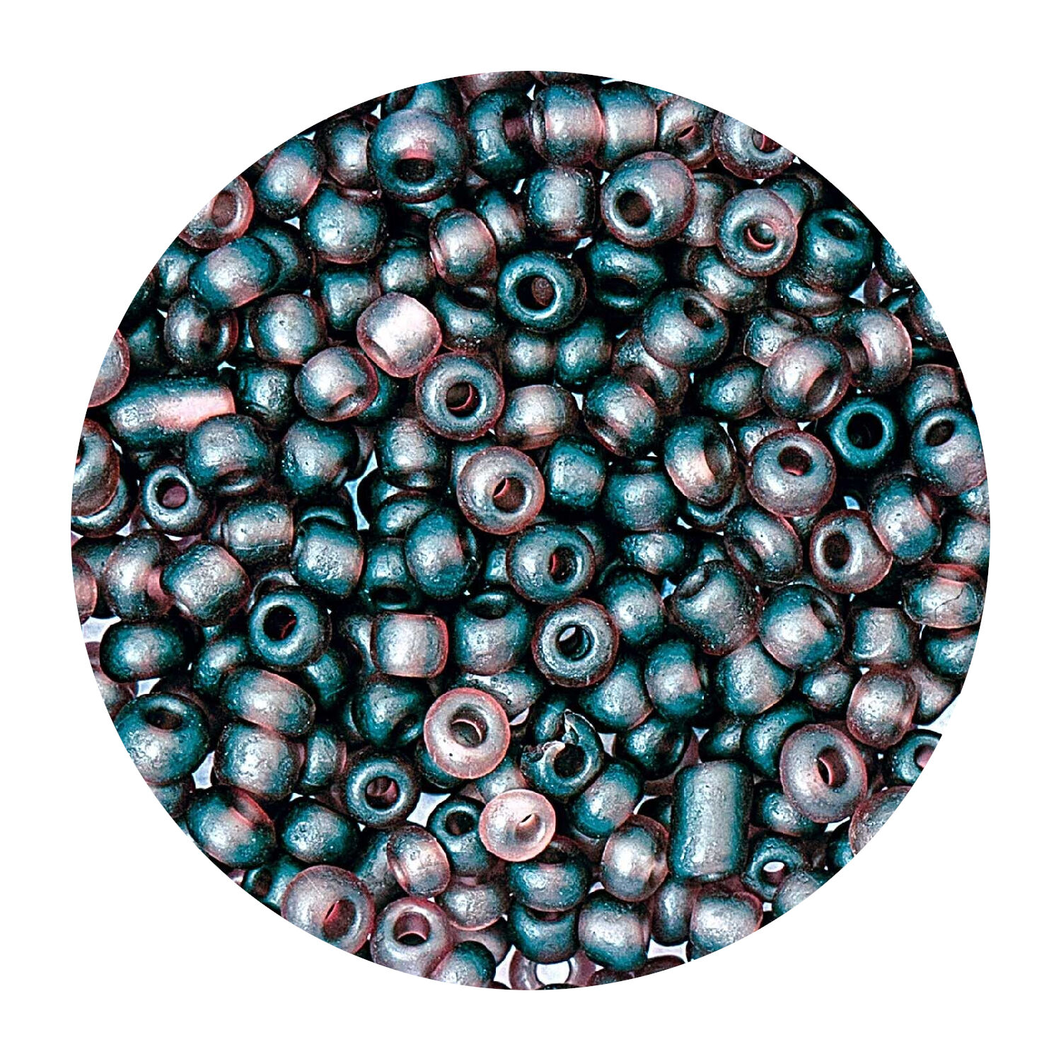 Rocailles-Perlen, 3,1 mm, 14 g, Helllila Matt