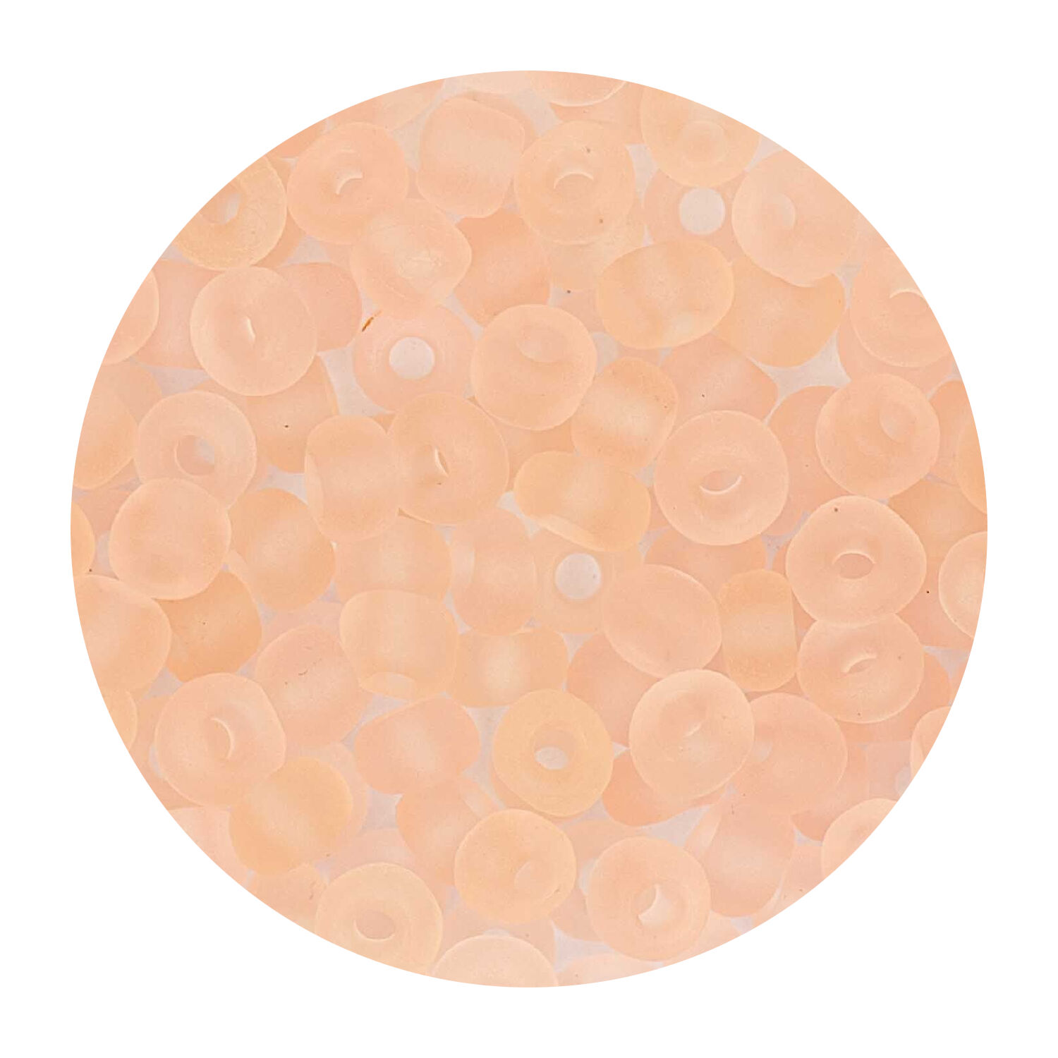 Rocailles-Perlen, 4 mm, 14 g, Beige Matt