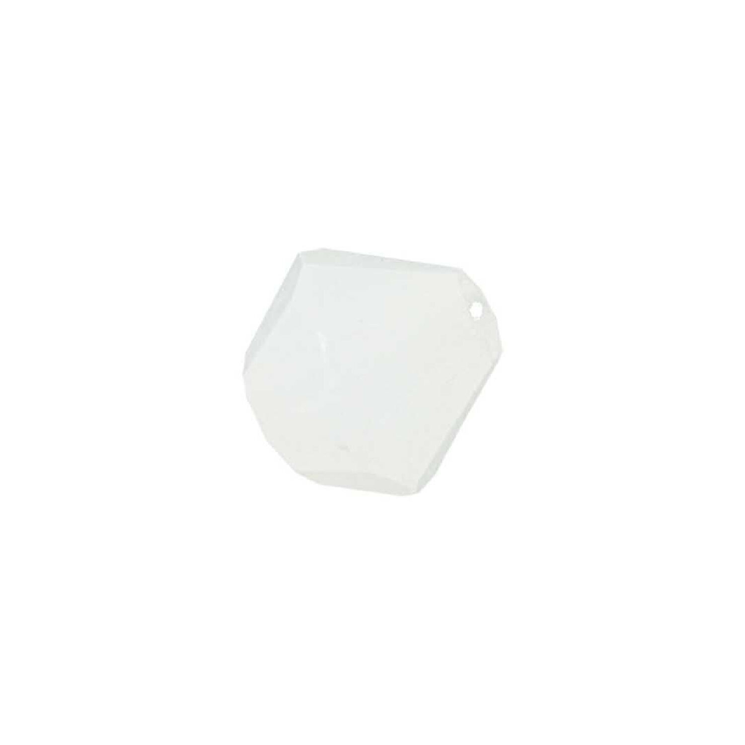 Glasschliff-Perlen Raute, 4 mm, 20 Stk, Wei Milchig