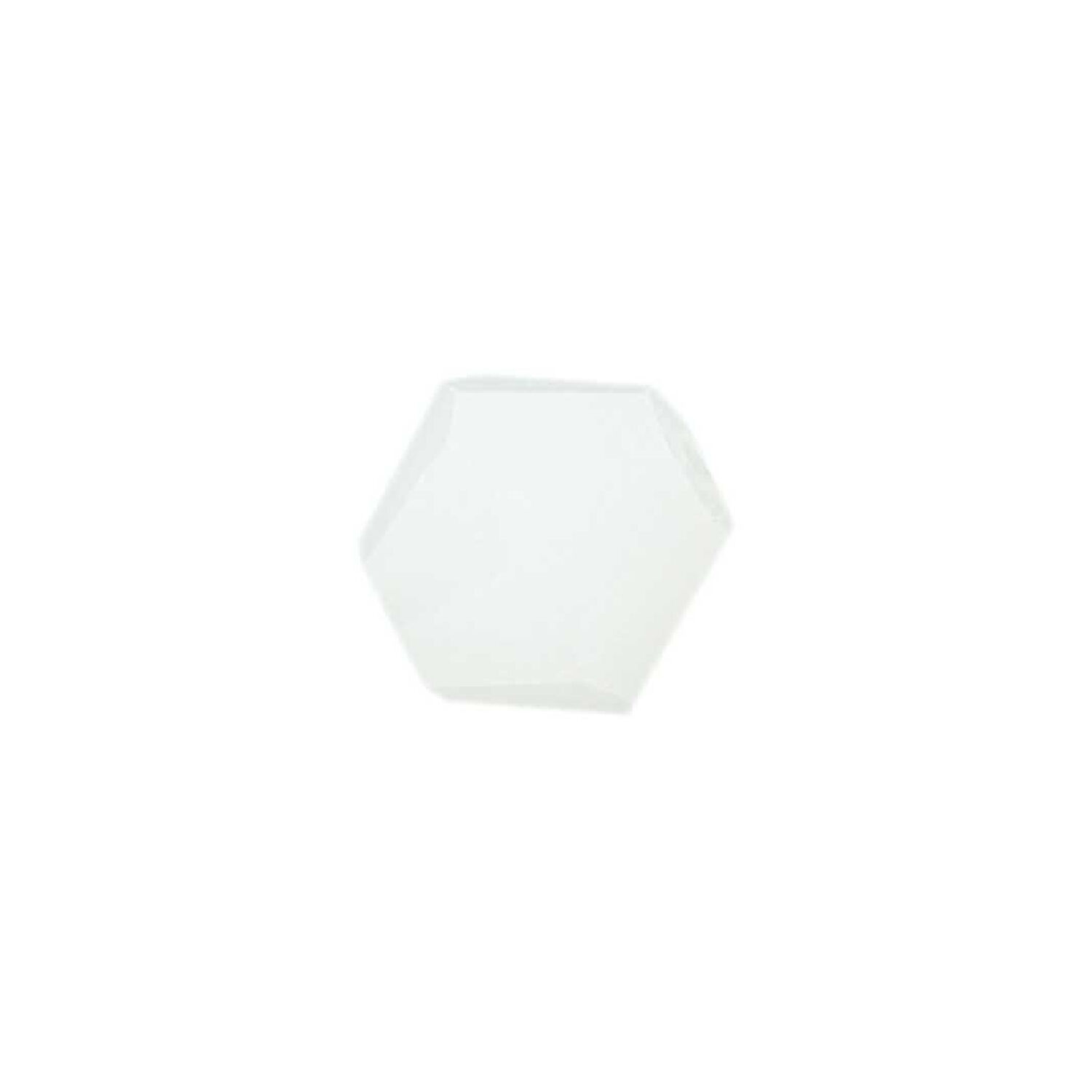 Glasschliff-Perlen Raute, 6 mm, 12 Stk, Wei Milchig