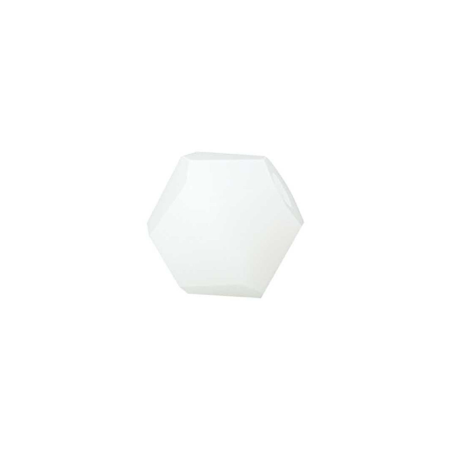 Glasschliff-Perlen Raute, 6 mm, 12 Stk, Wei Opak