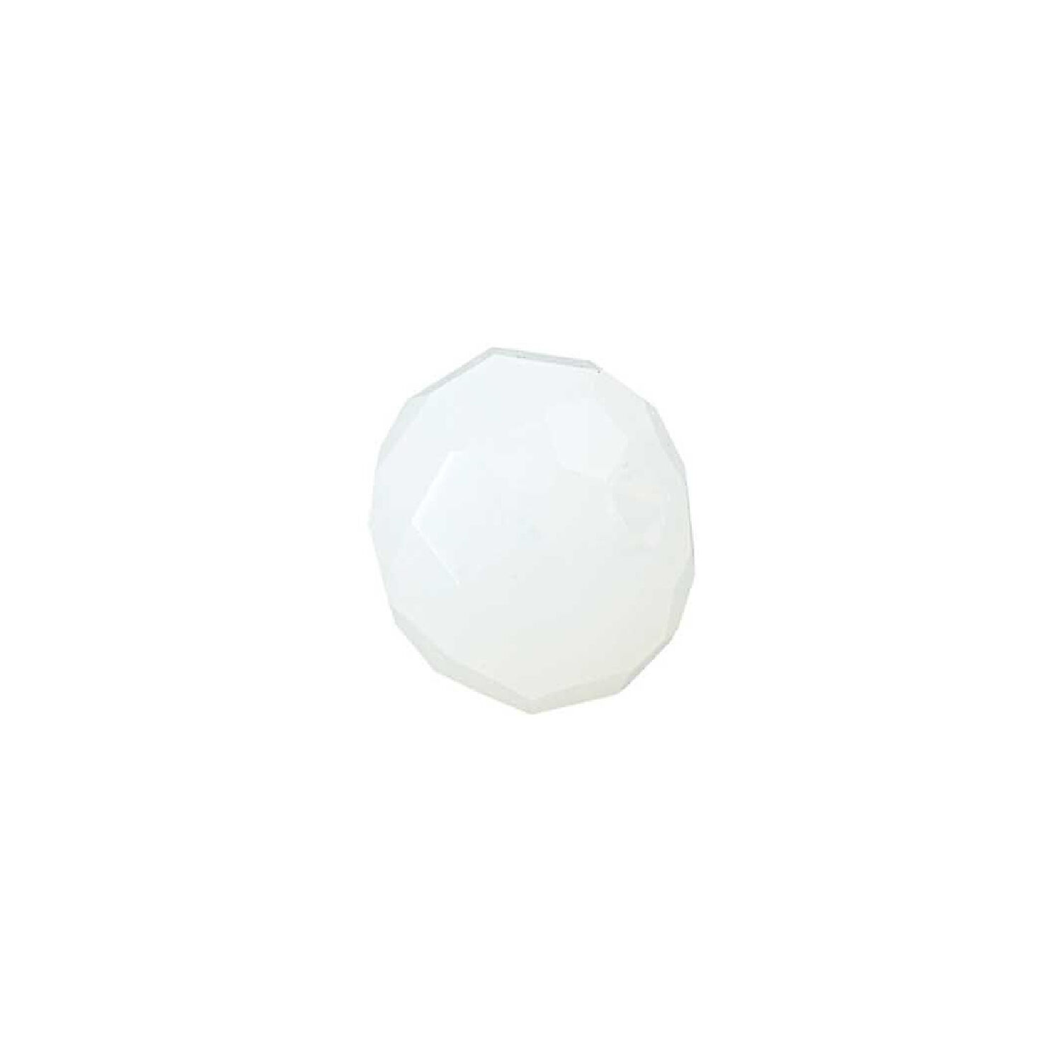 Glasschliff-Diskus Perle, 6 mm, 12 Stk, Wei Opak