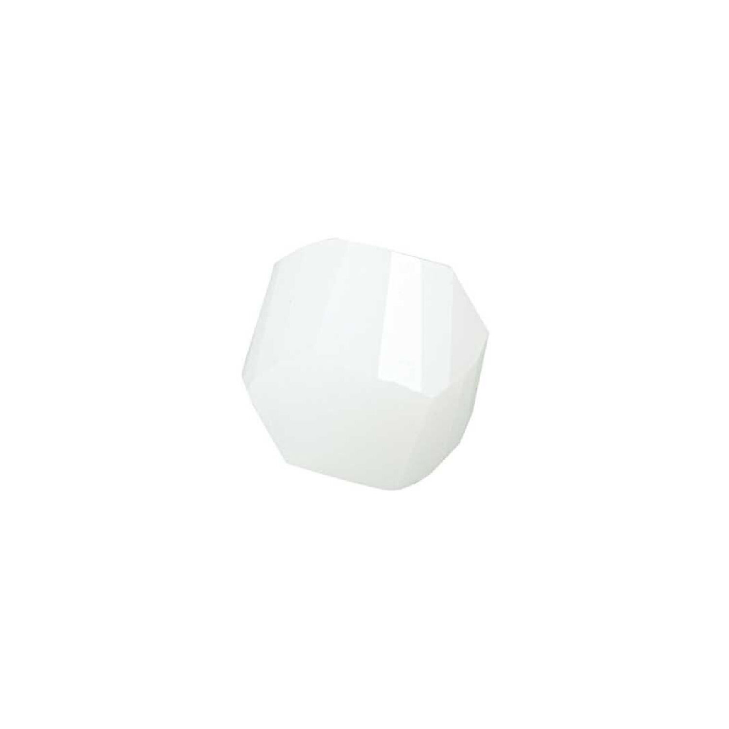 Glasschliff-Kandis Perle, 6 mm, 12 Stk, Wei Opak