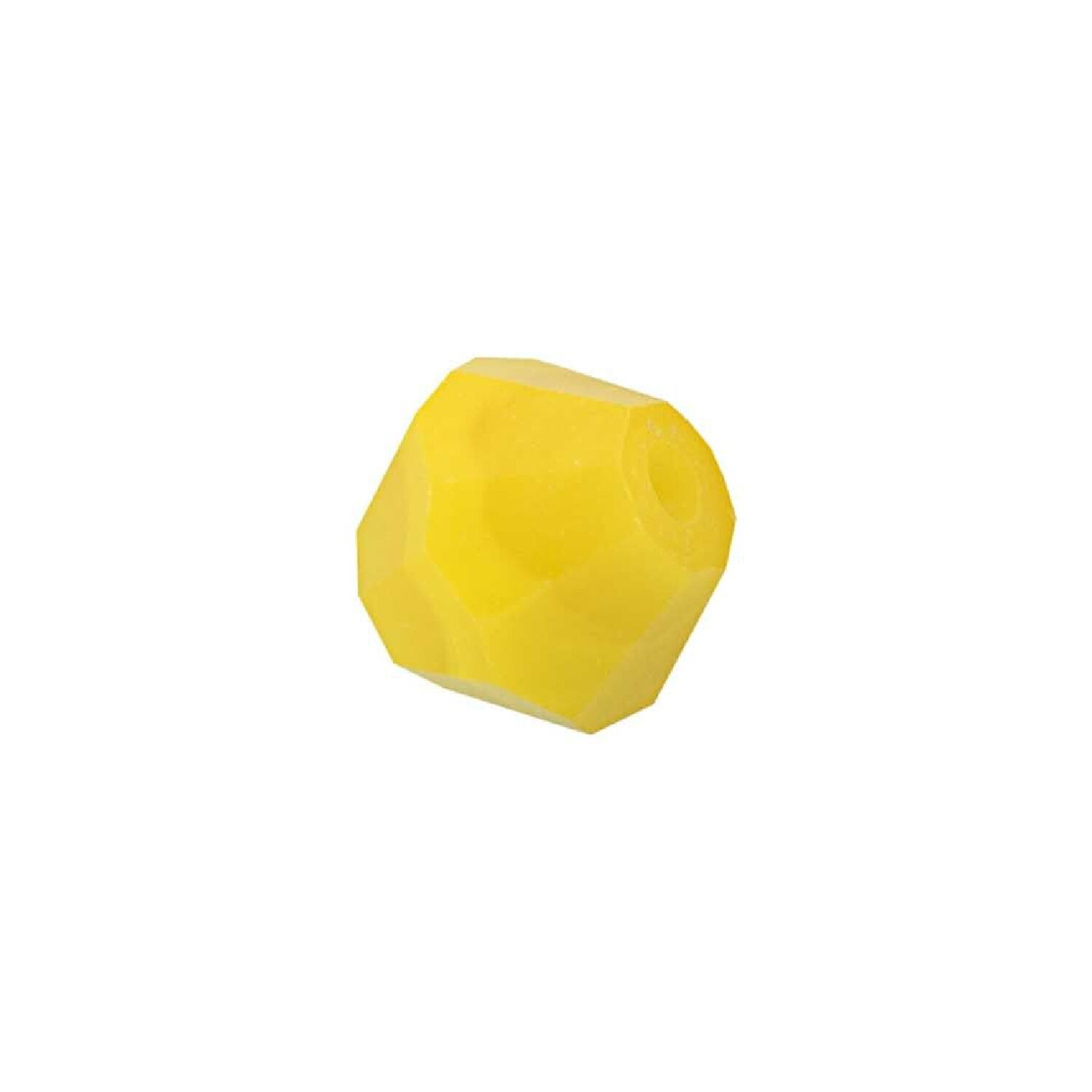 Glasschliff-Perlen Raute, 6 mm, 12 Stk, Gelb Opak
