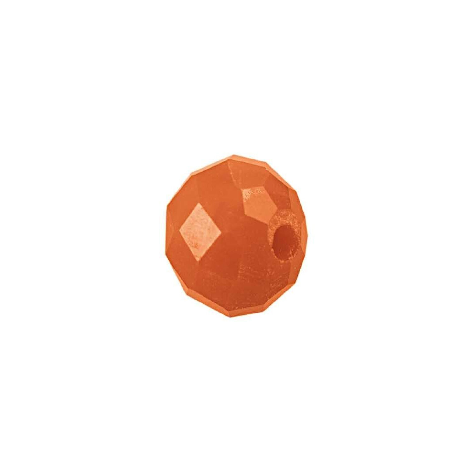 Glasschliff-Diskus Perle, 6 mm, 12 Stk, Orange Opak
