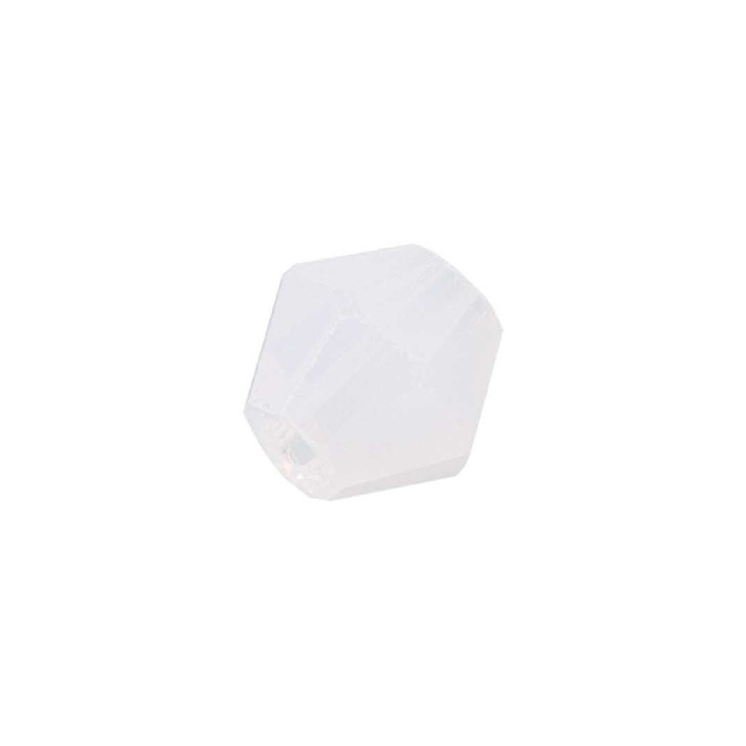Glasschliff-Perlen Raute, 4 mm, 20 Stk, Rosa Milchig