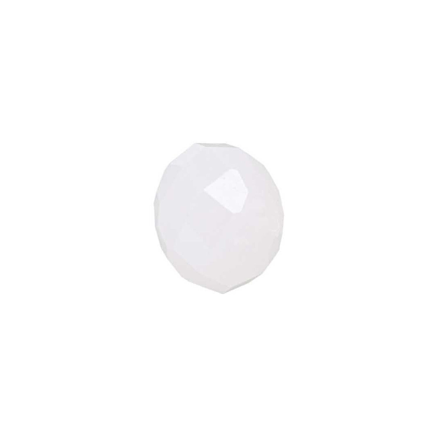 Glasschliff-Diskus Perle, 6 mm, 12 Stk, Rosa Milchig