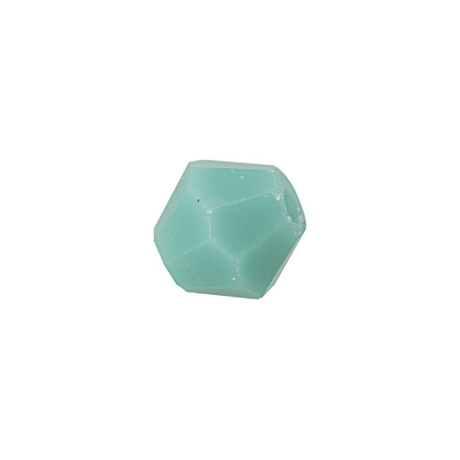 Glasschliff-Perlen Raute, 4 mm, 20 Stk, Trkis Opak