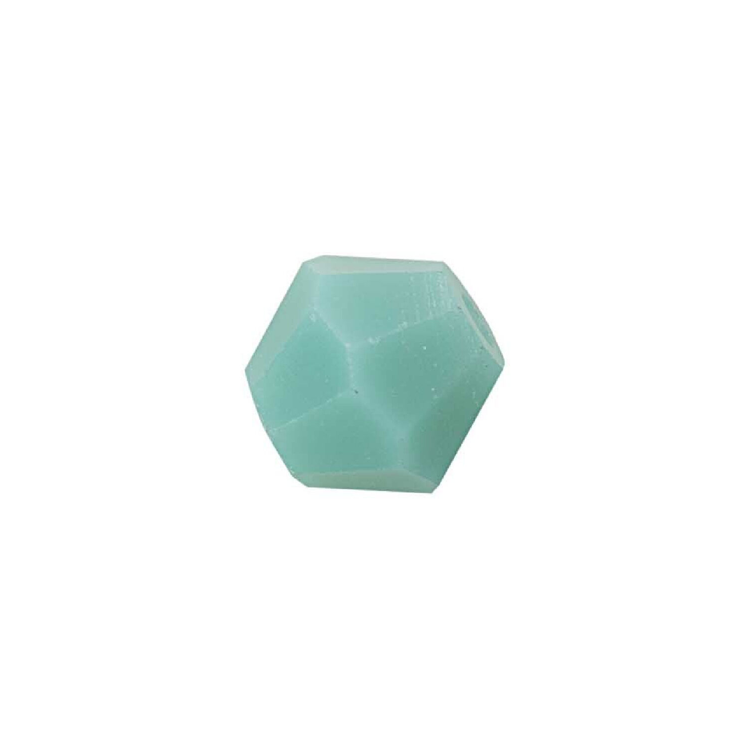 Glasschliff-Perlen Raute, 6 mm, 12 Stk, Trkis Opak
