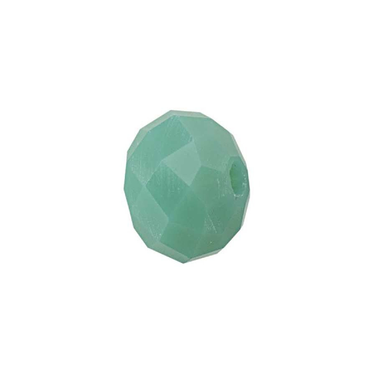 Glasschliff-Diskus Perle, 6 mm, 12 Stk, Trkis Opak