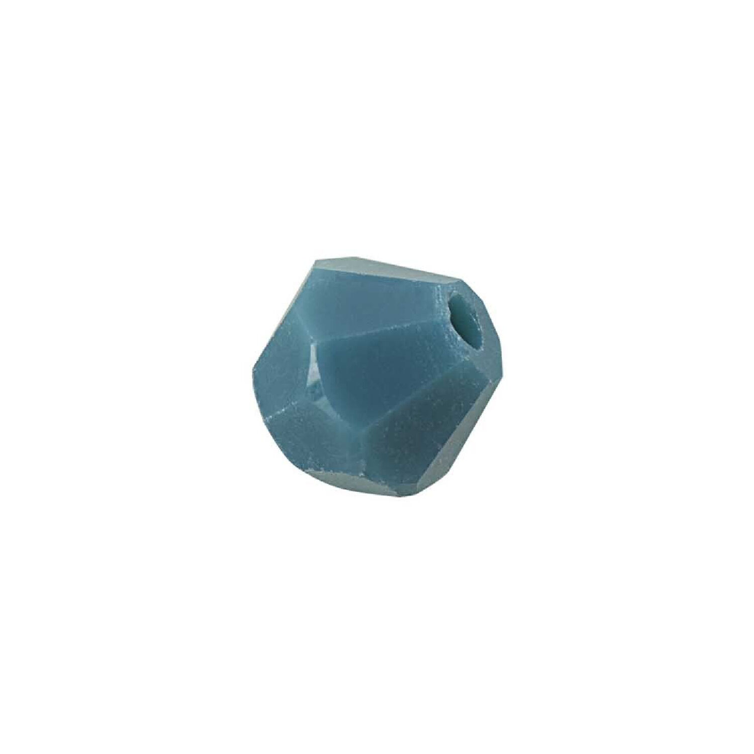 Glasschliff-Perlen Raute, 6 mm, 12 Stk, Petrol Opak