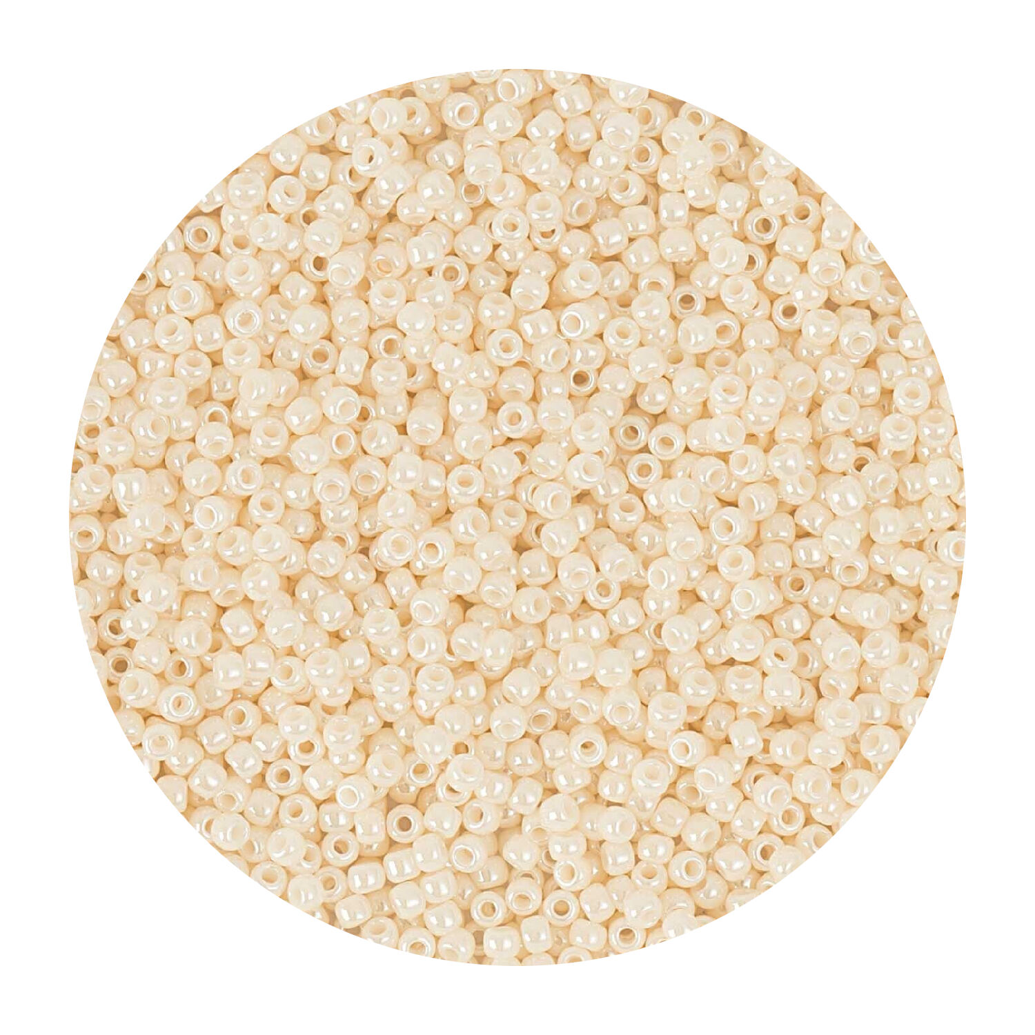 Rocailles-Perlen Itoshii, 2,2 mm, 12 g, Creme Opak