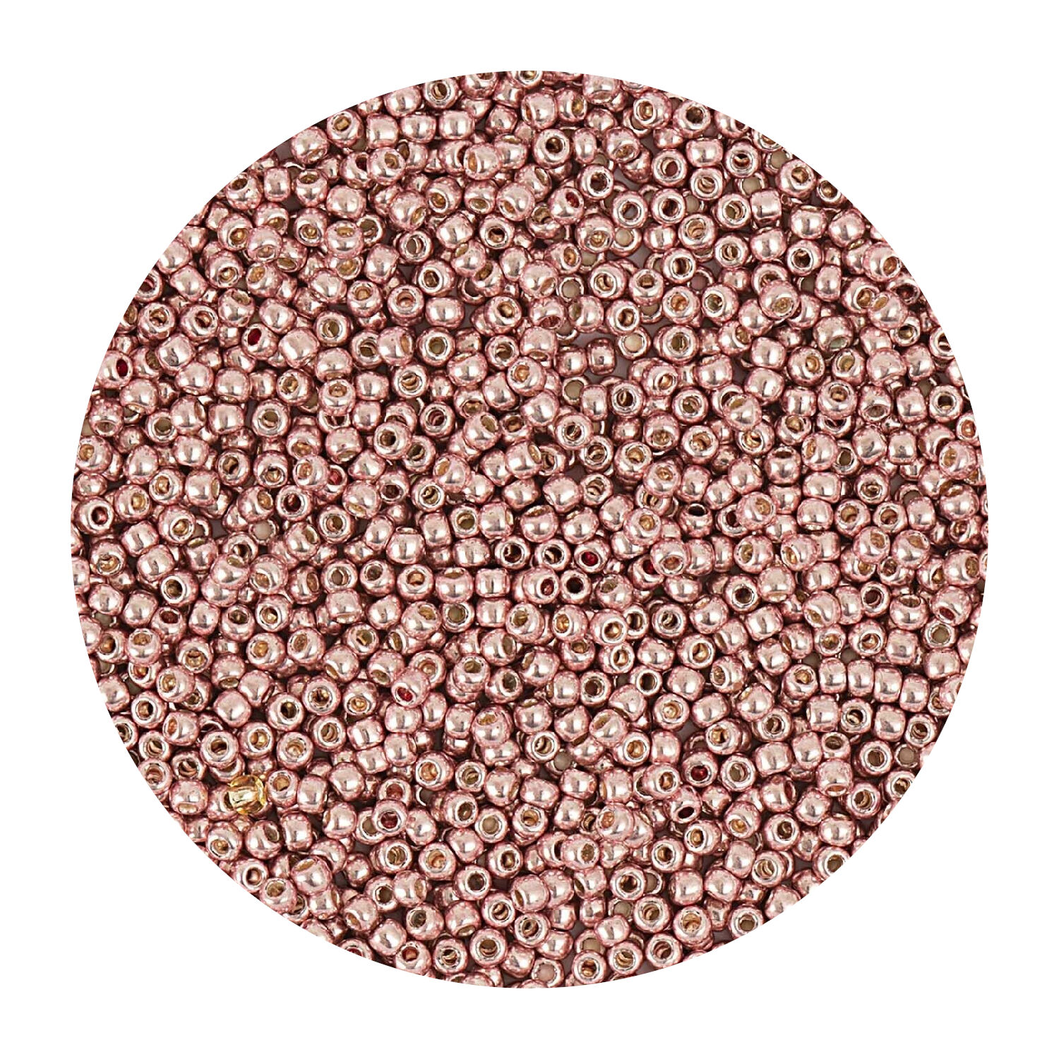 Rocailles-Perlen Itoshii, 2,2 mm, 12 g, Rosa Metallic