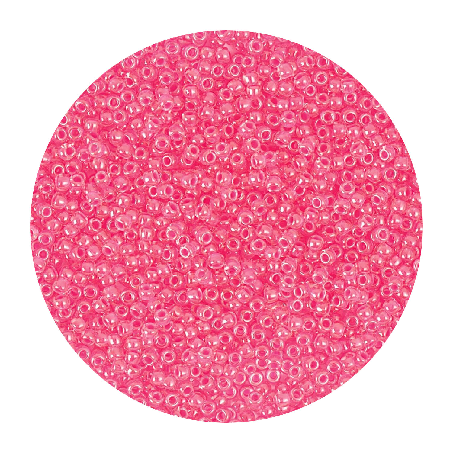 Rocailles-Perlen Itoshii, 2,2 mm, 12 g, Neonpink Transparent