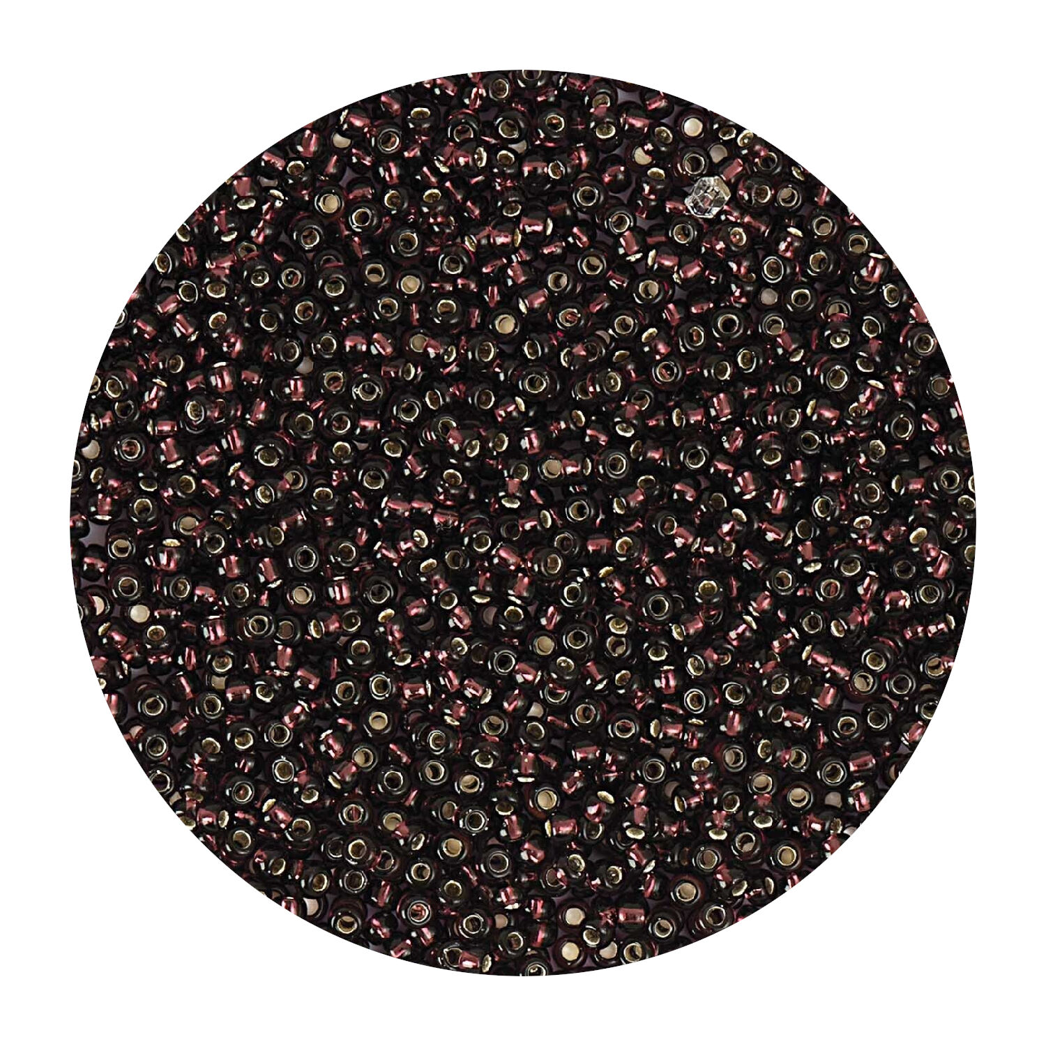Rocailles-Perlen Itoshii, 2,2 mm, 12 g, Beere Metallic