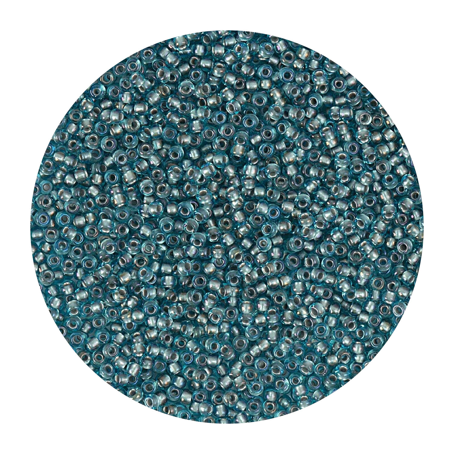 Rocailles-Perlen Itoshii, 2,2 mm, 12 g, Trkis Transparent