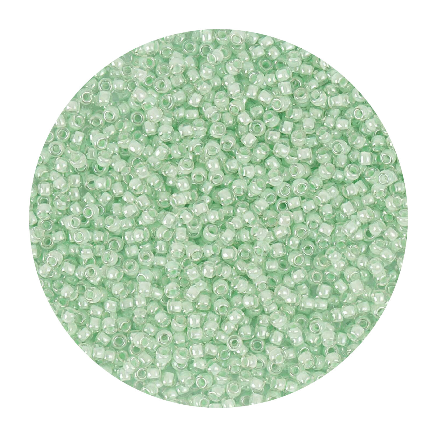 Rocailles-Perlen Itoshii, 2,2 mm, 12 g, Mint Transparent