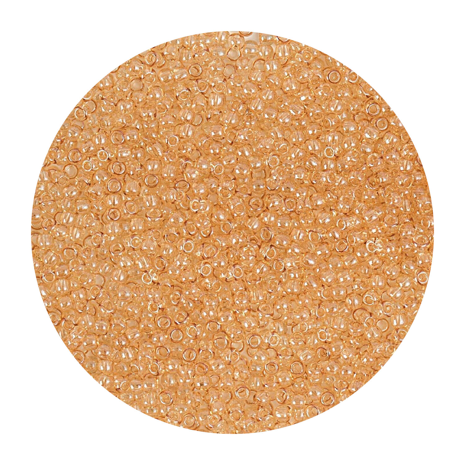 Rocailles-Perlen Itoshii, 2,2 mm, 12 g, Hellgold Transparent