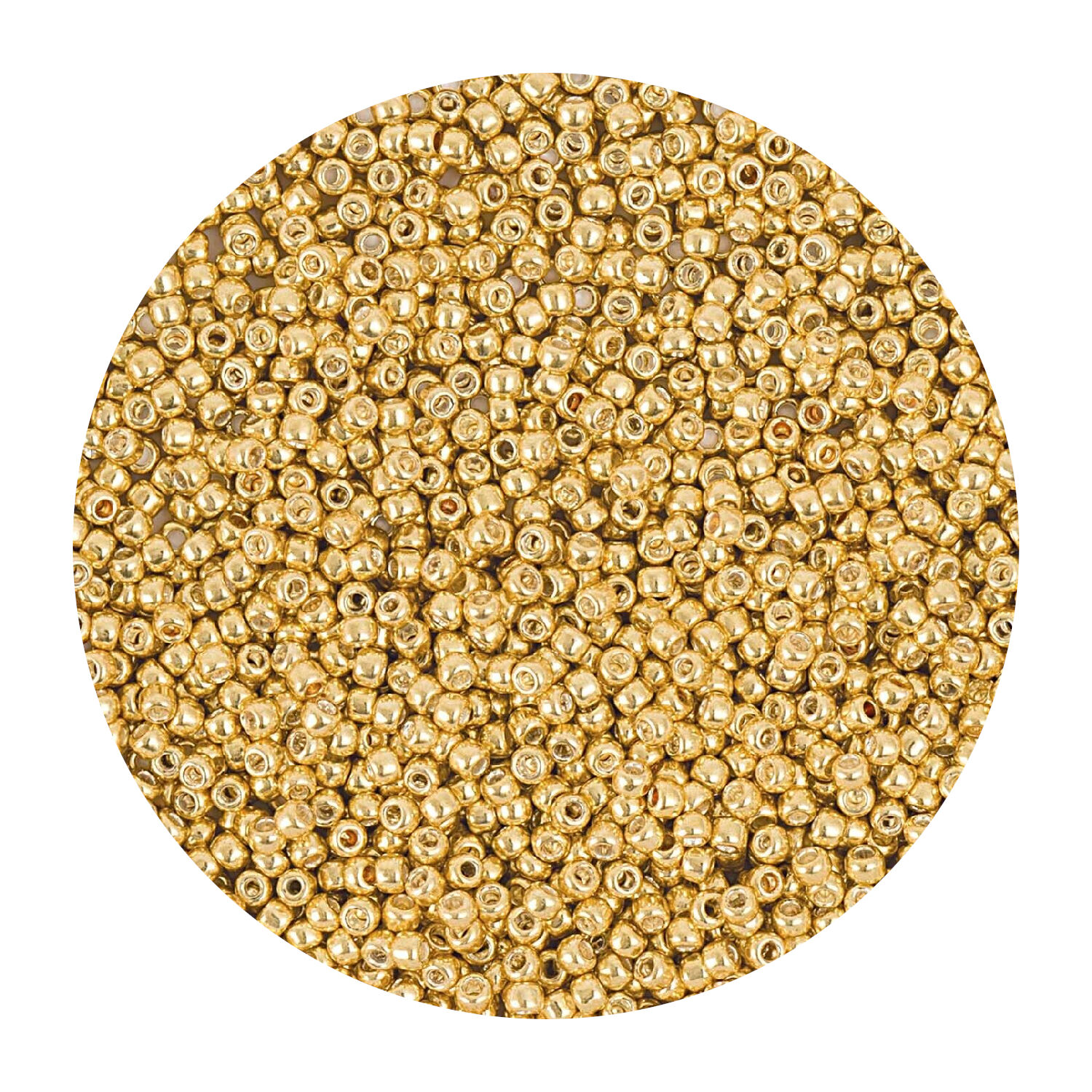 Rocailles-Perlen Itoshii, 2,2 mm, 12 g, Gold Metallic