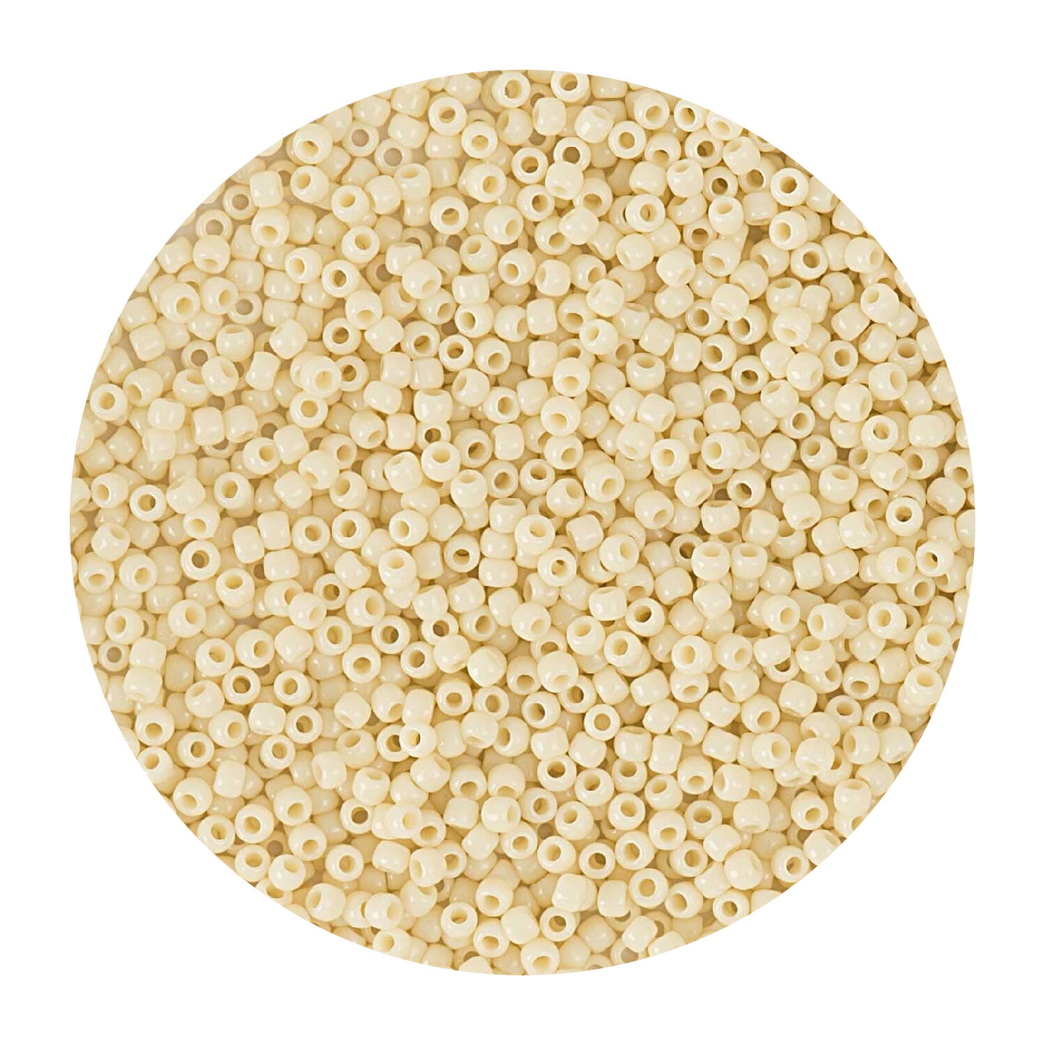Rocailles-Perlen Itoshii, 2,2 mm, 12 g, Beige Opak