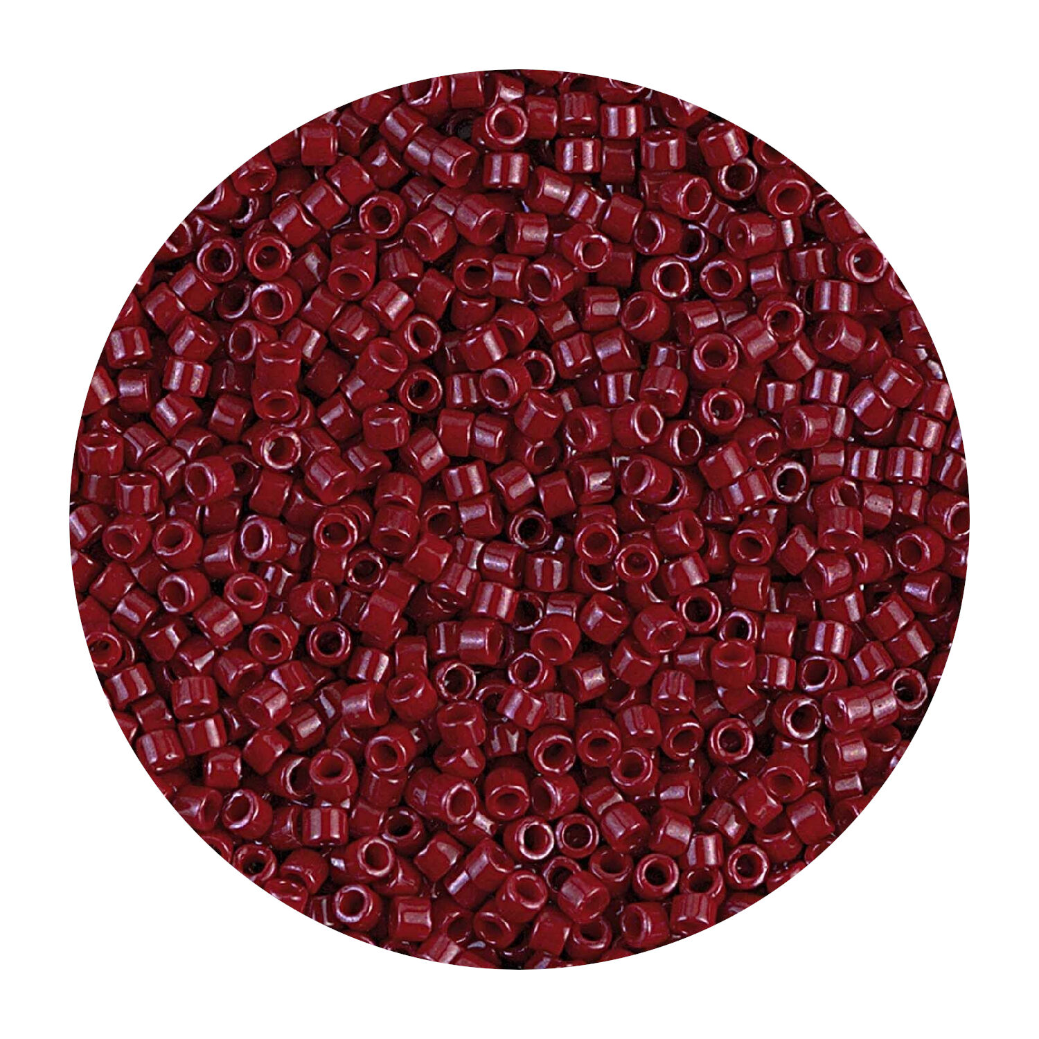 Rocailles-Perlen Itoshii Tube, 2 mm, 7 g, Dunkelrot Opak