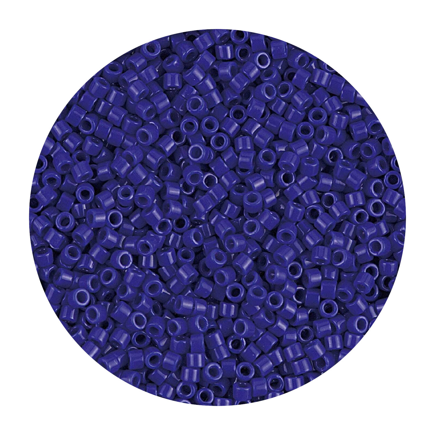 Rocailles-Perlen Itoshii Tube, 2 mm, 7 g, Blau Opak