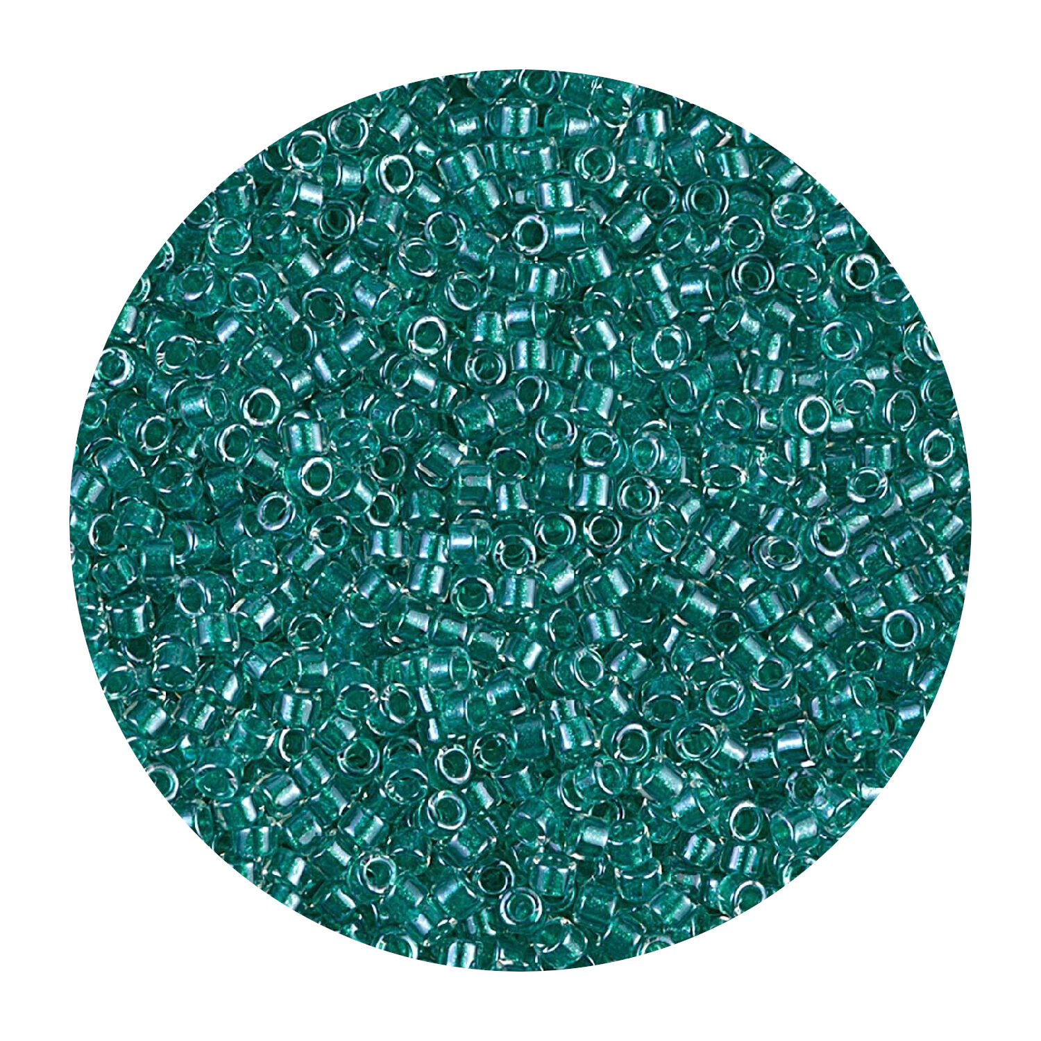 Rocailles-Perlen Itoshii Tube, 2 mm, 7 g, Grn Transparent