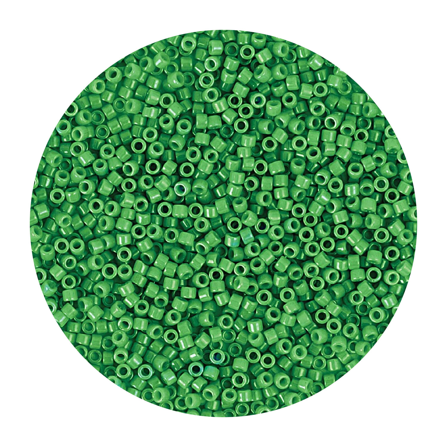 Rocailles-Perlen Itoshii Tube, 2 mm, 7 g, Grn Opak