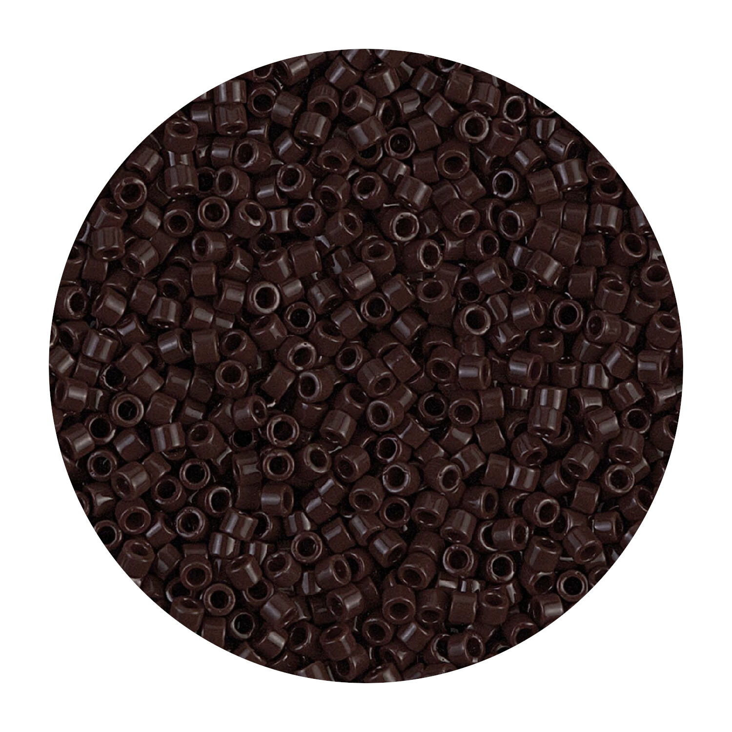 Rocailles-Perlen Itoshii Tube, 2 mm, 7 g, Schwarz Opak