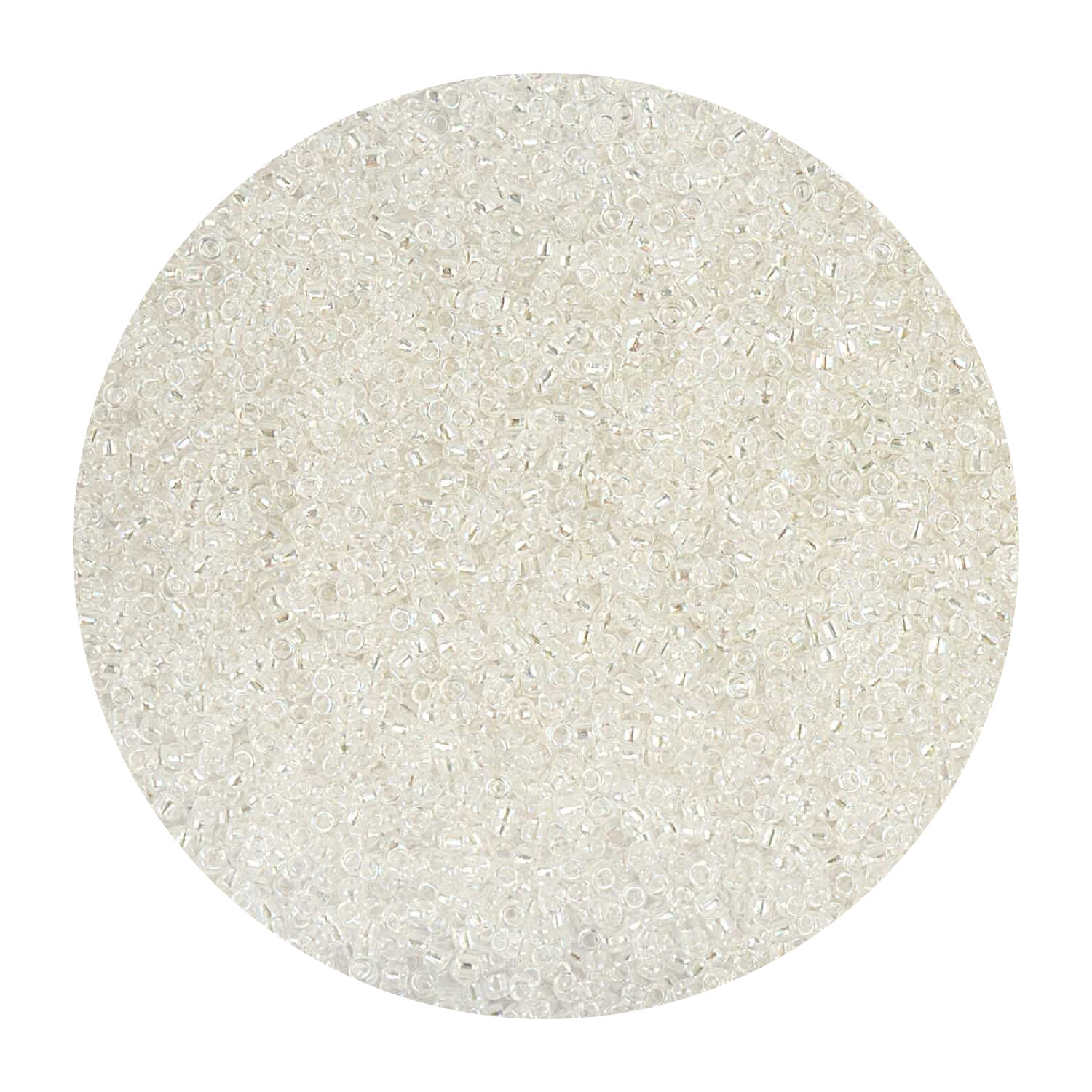 Rocailles-Perlen Itoshii Mini, 1,5 mm, 10 g, Transparent Regenbogen