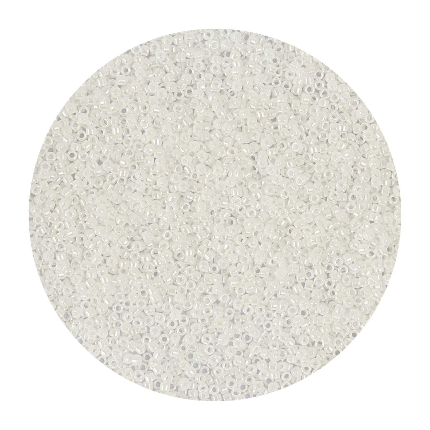 Rocailles-Perlen Itoshii Mini, 1,5 mm, 10 g, Wei Opak