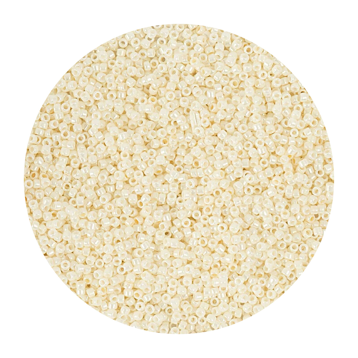 Rocailles-Perlen Itoshii Mini, 1,5 mm, 10 g, Creme Opak