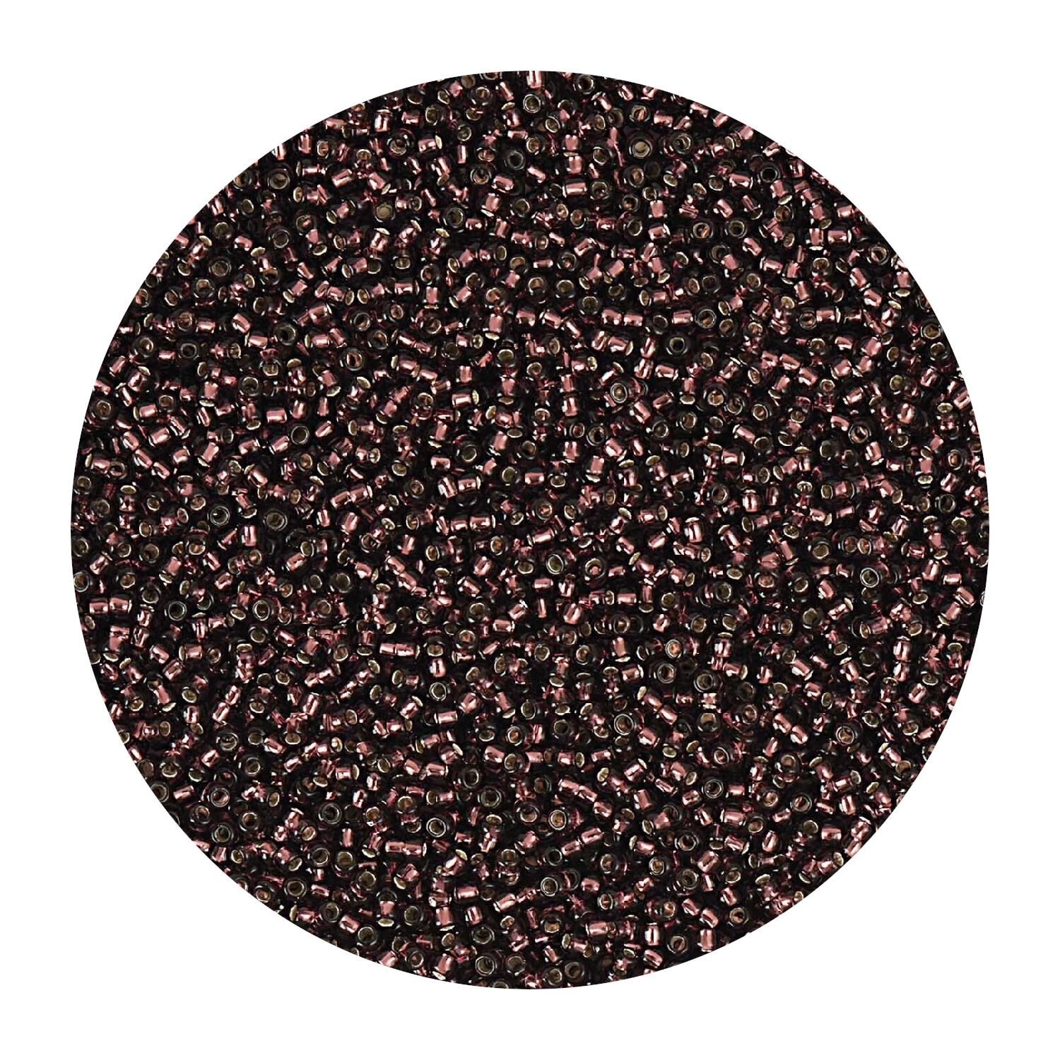 Rocailles-Perlen Itoshii Mini, 1,5 mm, 10 g, Beere Transparent