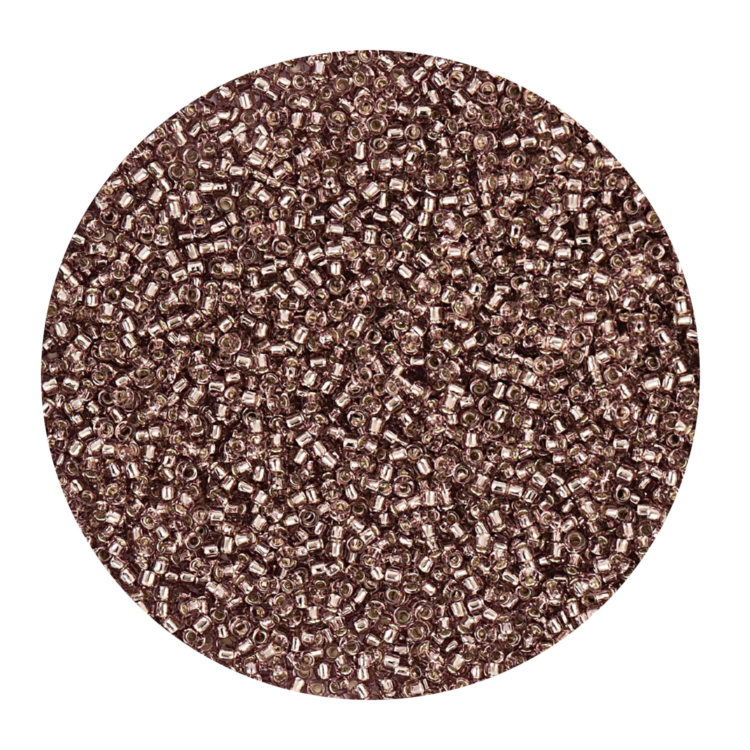Rocailles-Perlen Itoshii Mini, 1,5 mm, 10 g, Rosa Transparent