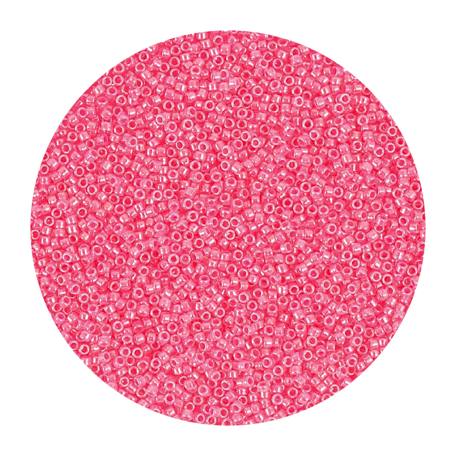 Rocailles-Perlen Itoshii Mini, 1,5 mm, 10 g, Pink Transparent