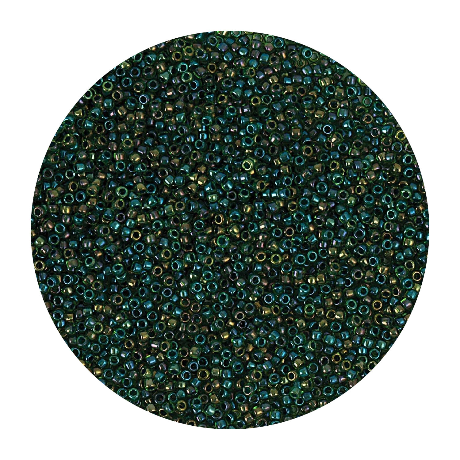 Rocailles-Perlen Itoshii Mini, 1,5 mm, 10 g, Grn Transparent