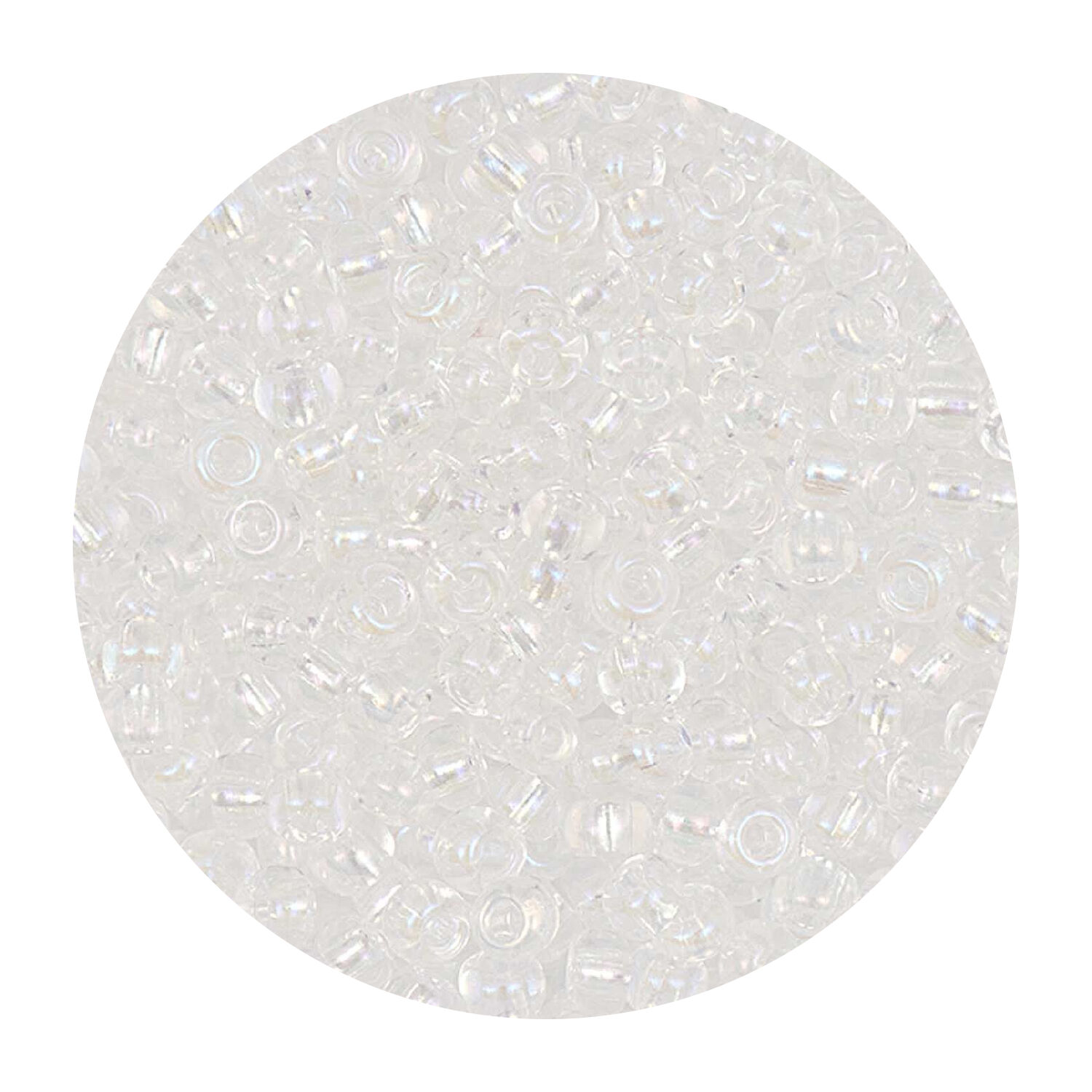 Rocailles-Perlen Itoshii, 2,6 mm, 17 g, Transparent Irisierend