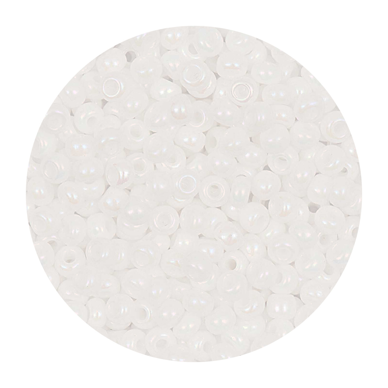 Rocailles-Perlen Itoshii, 2,6 mm, 17 g, Wei Opak Regenbogen