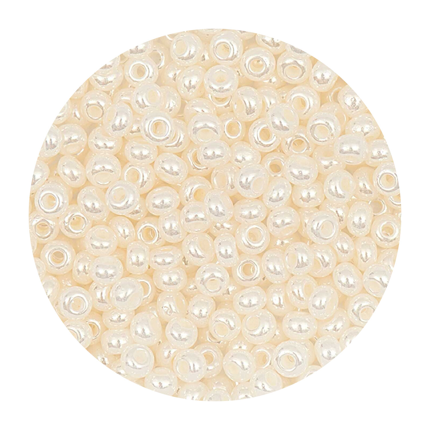Rocailles-Perlen Itoshii, 2,6 mm, 17 g, Wei Perlmutt
