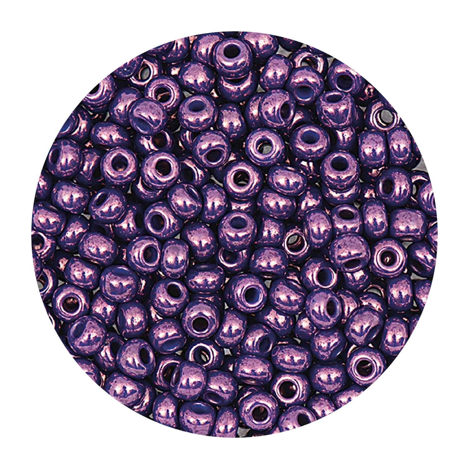 Rocailles-Perlen Itoshii, 2,6 mm, 17 g, Dunkelviolett Schimmer