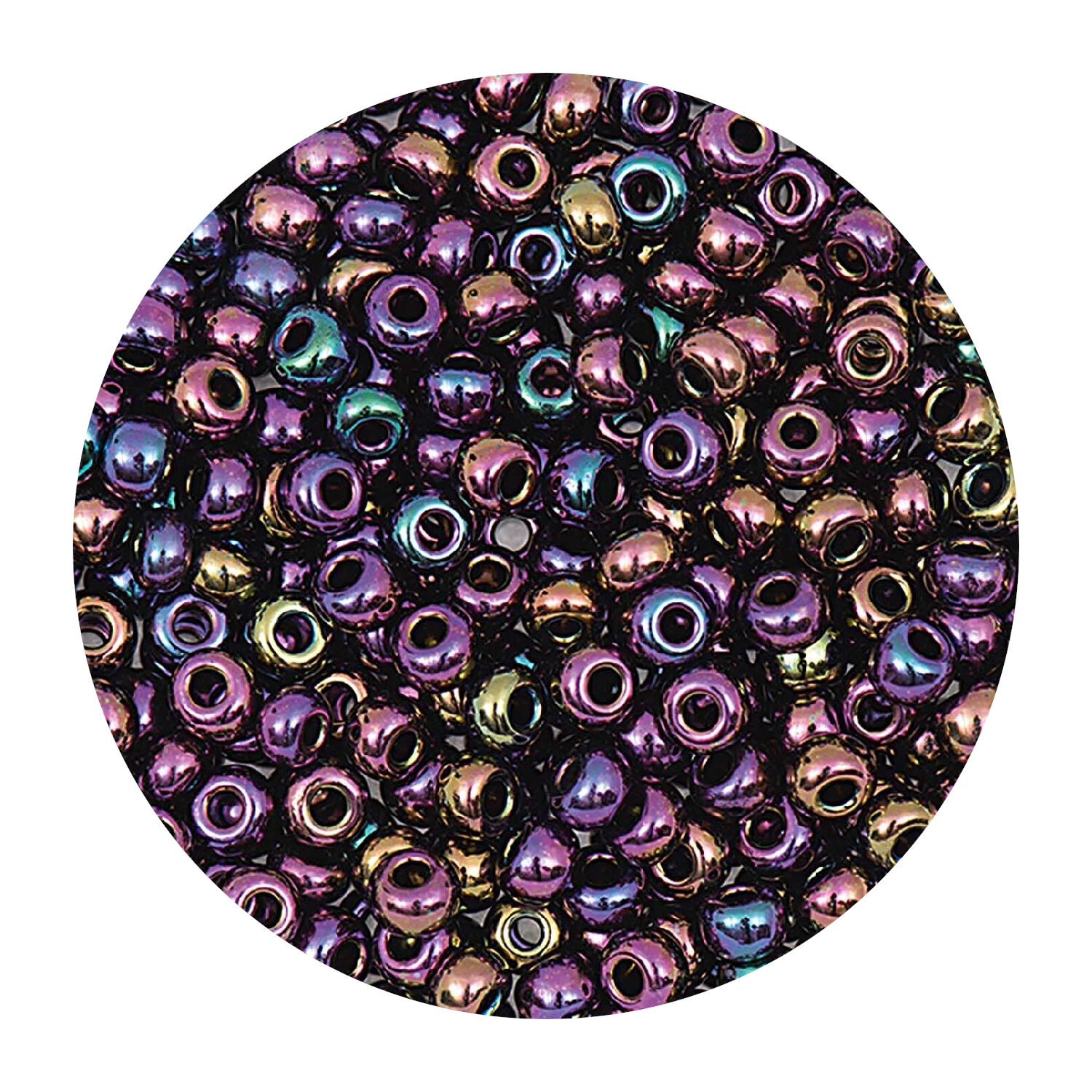 Rocailles-Perlen Itoshii, 2,6 mm, 17 g, Bordeaux Irisierend Grn