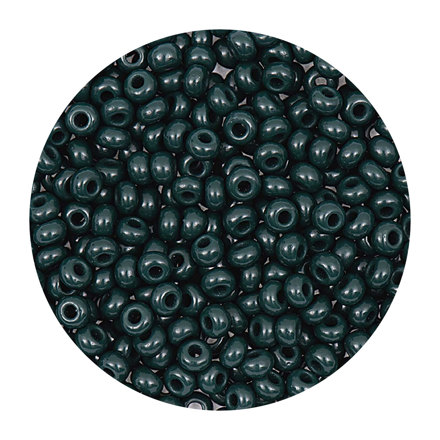 Rocailles-Perlen Itoshii, 2,6 mm, 17 g, Dunkelgrn Opak